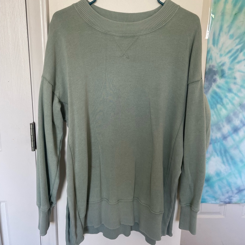 Sage green aerie crewneck sweatshirt